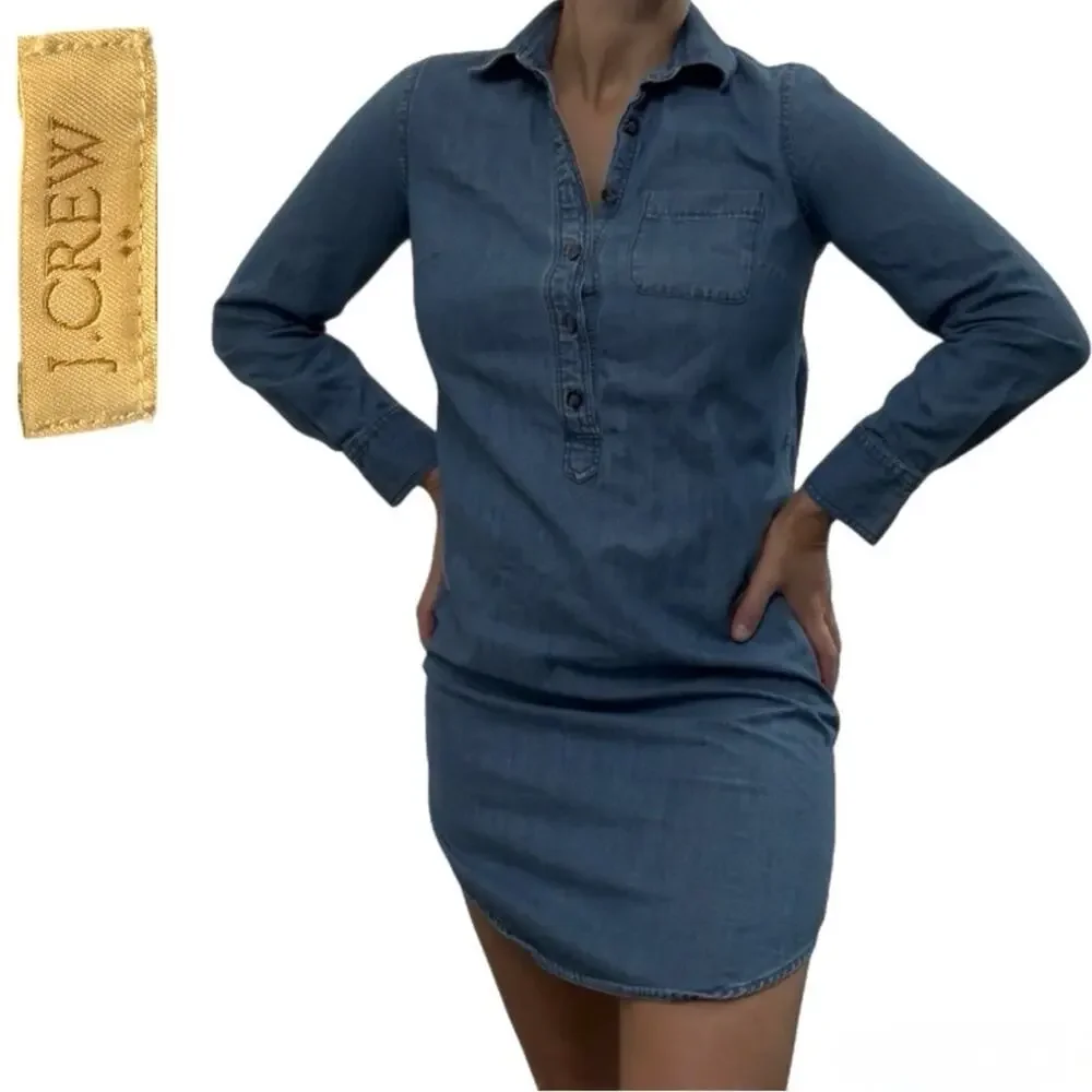 J.Crew Chambray Shirt Dress Size XXSmall